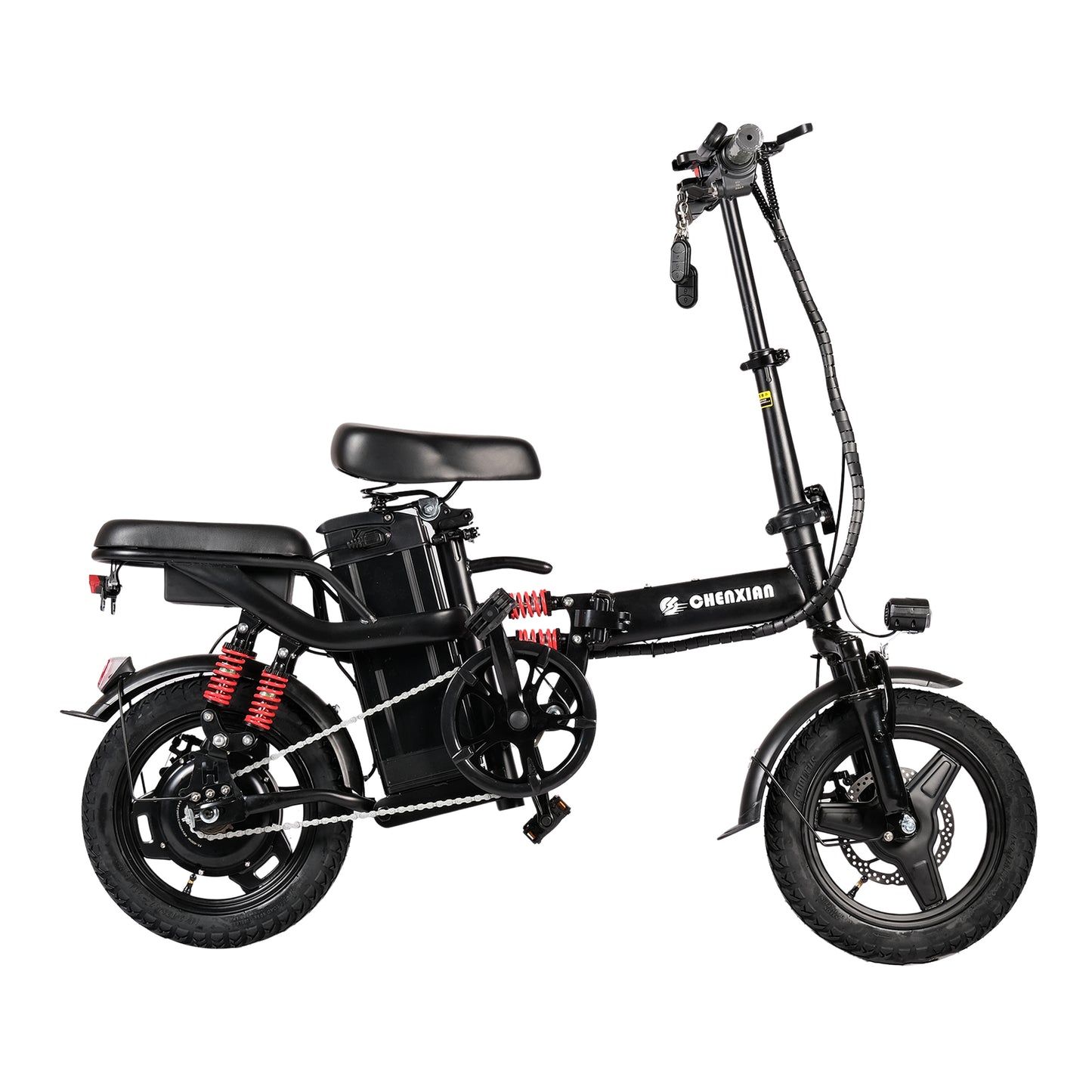 Adult Electric Bicycle Bike Foldable Commuter Electric Bike 400W Motor 14 Inch 48V Electric Bike 13Ah Lithium Battery City Bike Max Speed 45Kmph Disc Brake Outdoor Riding